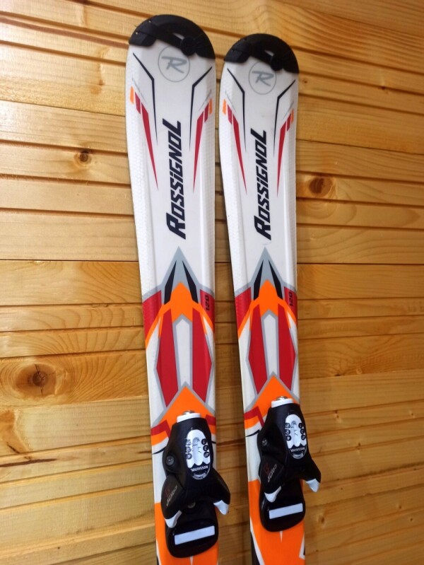 LYŽE ROSSIGNOL PURSUIT JR 120CM + LYŽIARKY SALOMON T3 ORANGE 23MP